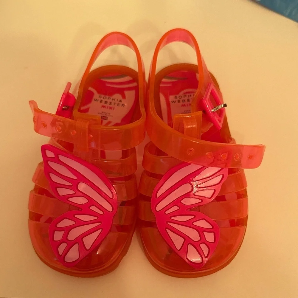 Sophia Webster Kids Sandals with Pink Butterfly Design